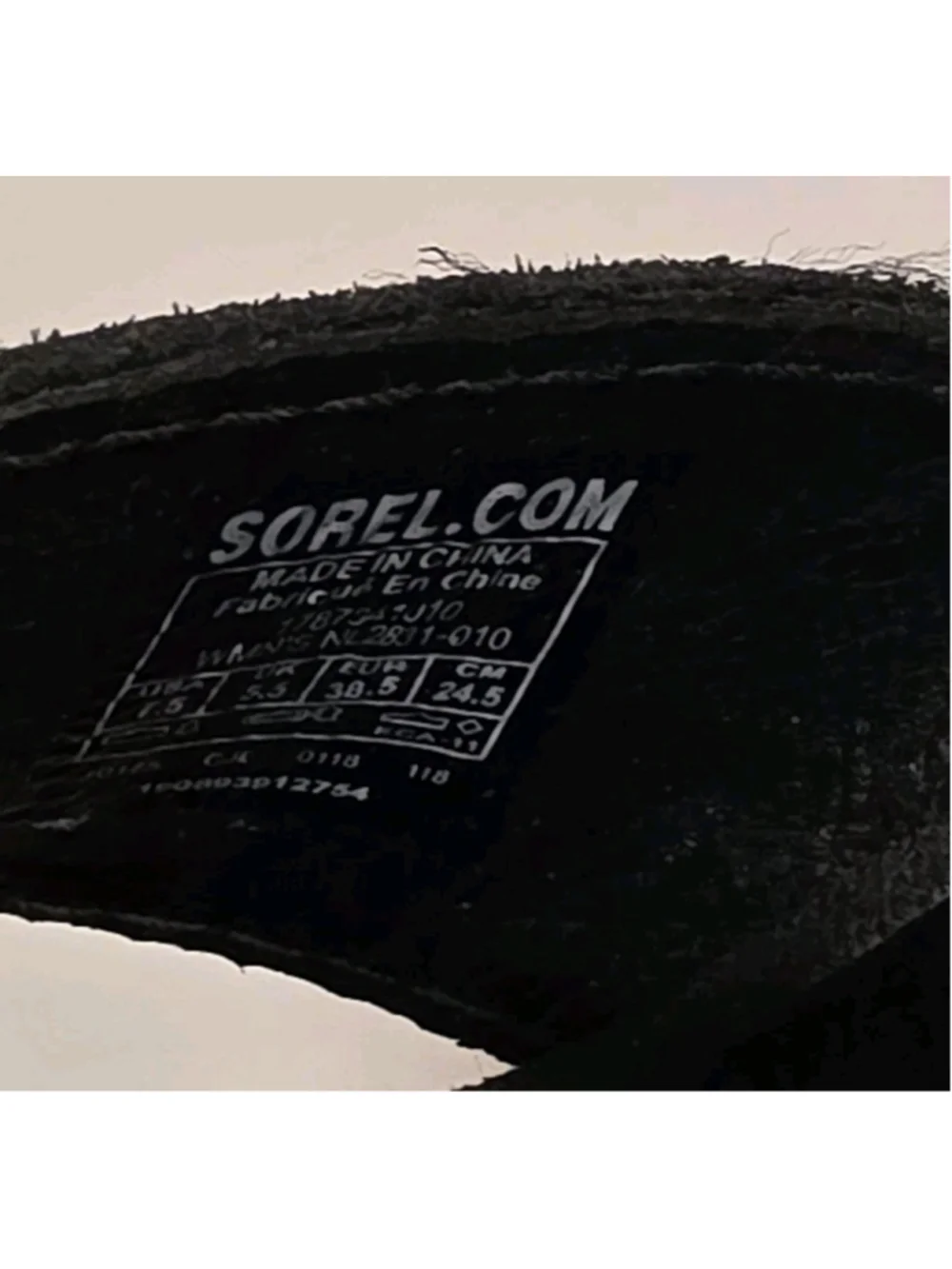 Sorel Joanie II Wedge Sandals Black Leather Ankle Strap Zip Womens US 7.5